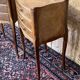 Pair of old Louis XV style bedside tables, in walnut veneer