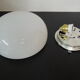 Round opaline ceiling light