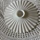 Vintage pleated opaline pendant lamp
