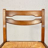 Series of 6 chairs in elm and rope Maison Regain