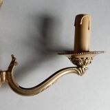 Applique murale en laiton une flamme