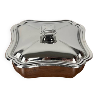 Vintage silver-plated sugar bowl / box