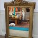 Miroir doré mouluré classique, années 50