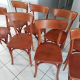 Series of 8 Baumann bistro chairs