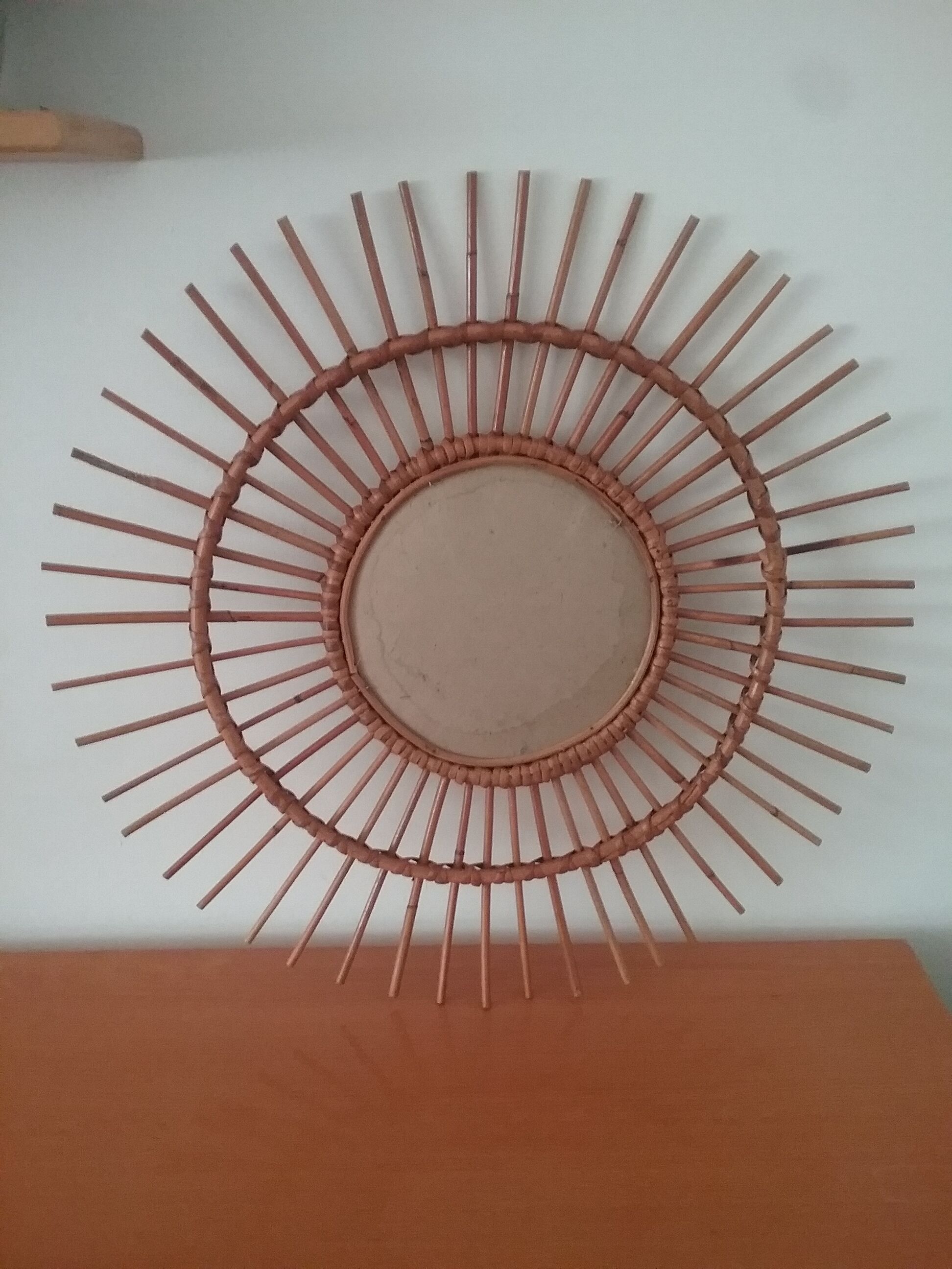 Bamboo mirror 54 cm