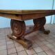 Table from the 1940s in solid oak in the style of Victor Courtray.