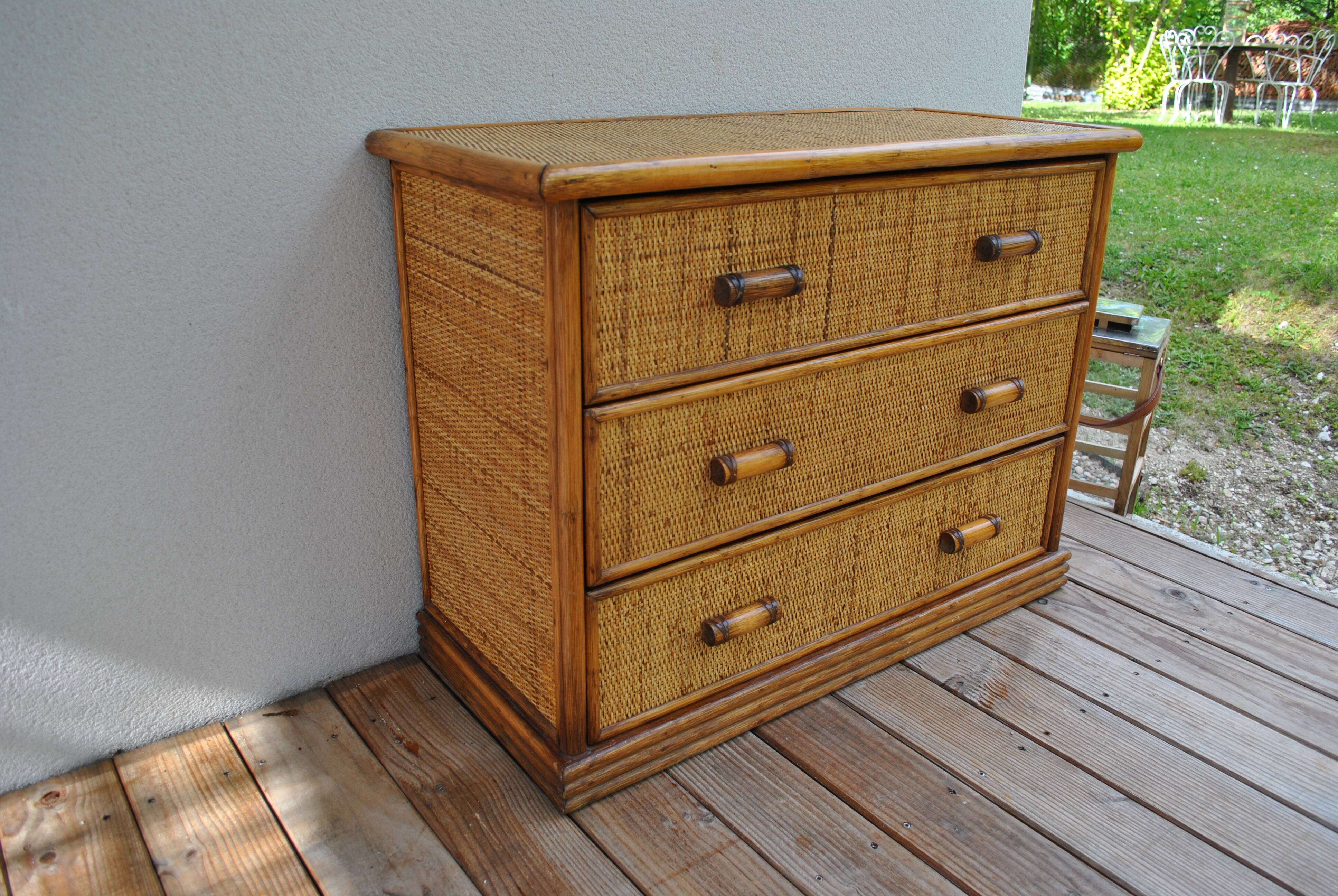 Rattan dresser 1970
