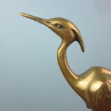 Vintage brass heron
