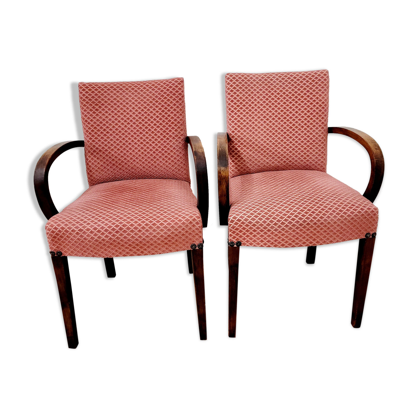 Two vintage bridge armchairs