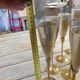 Lot of 11 brass champagne flutes