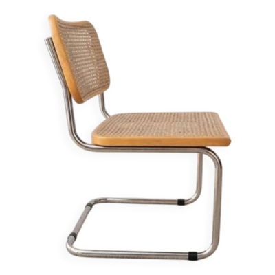 Chaise Cesca B32 par Marcel Breuer – canage et métal chromé – vintage