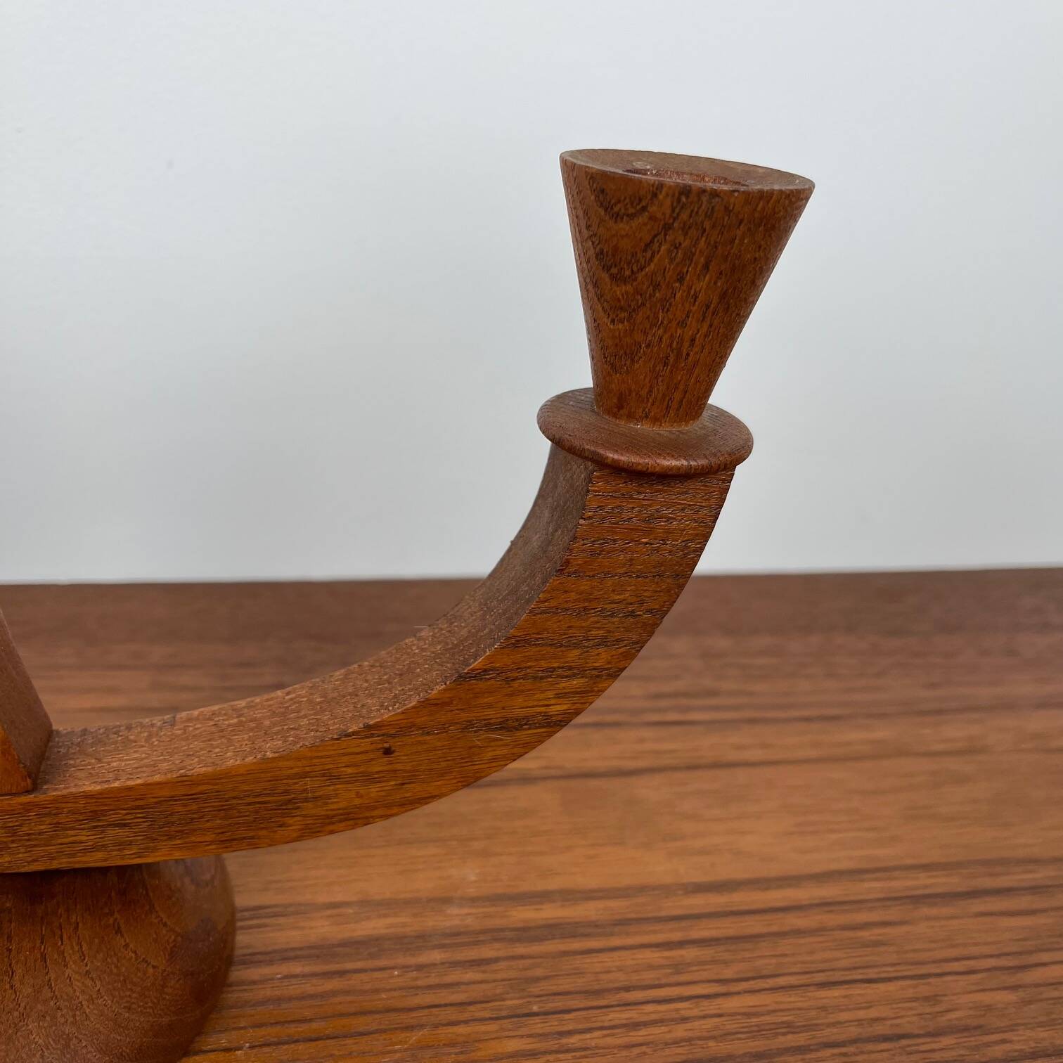 3-arm teak candle holder, 1960/70