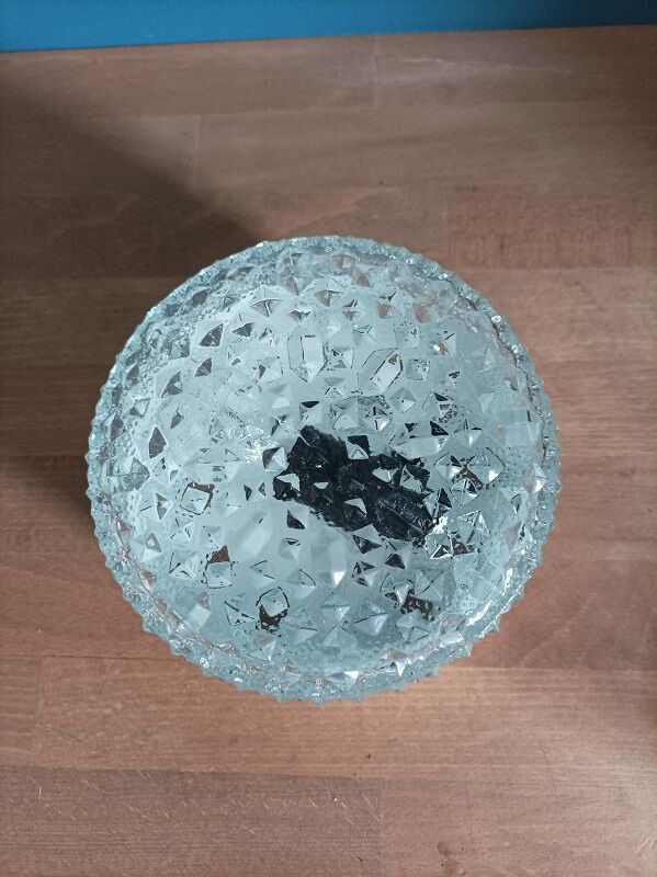 Ceiling lamp in molded glass