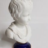 Porcelain biscuit bust, child, Alexandre Brongniart after Houdon