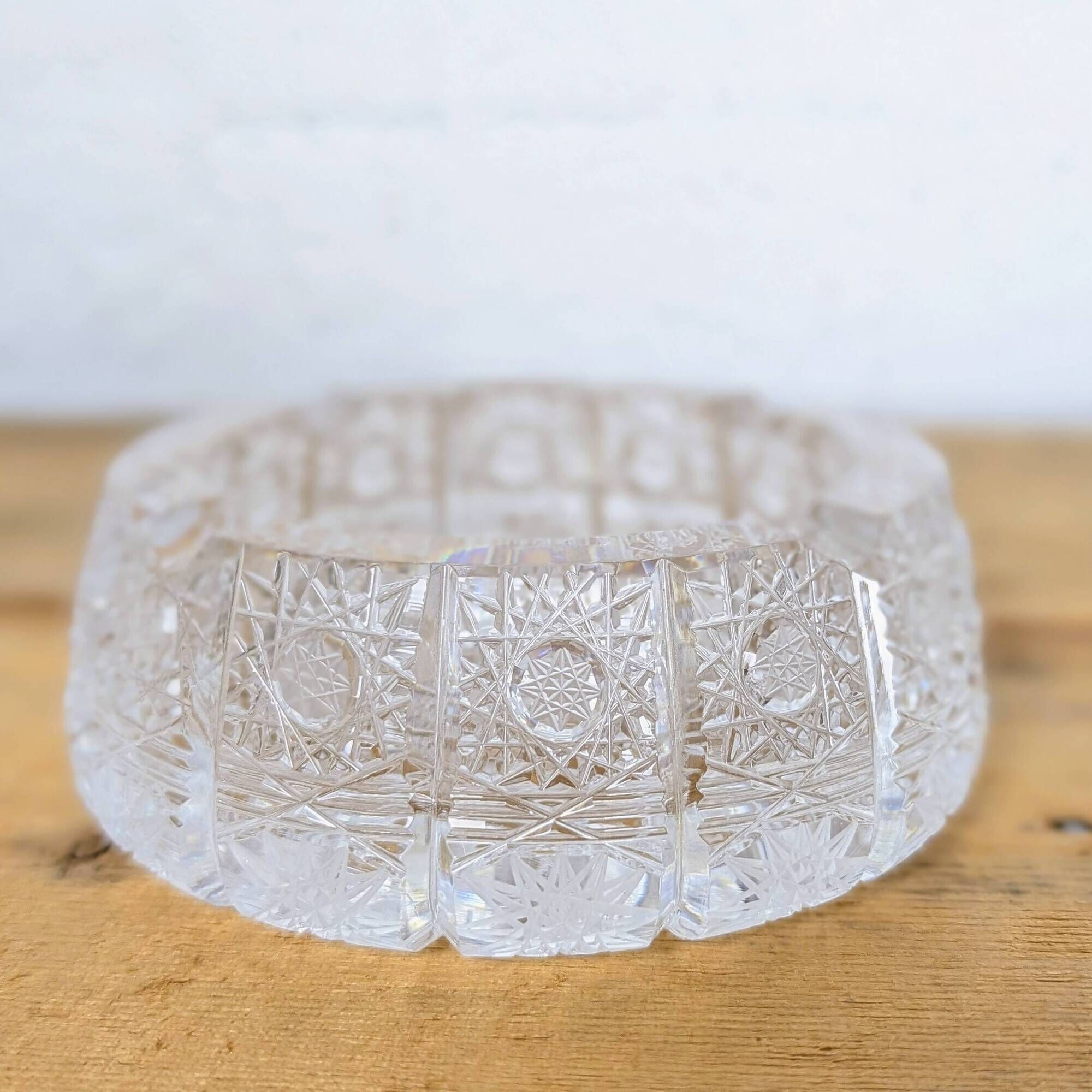 Cut crystal ashtray