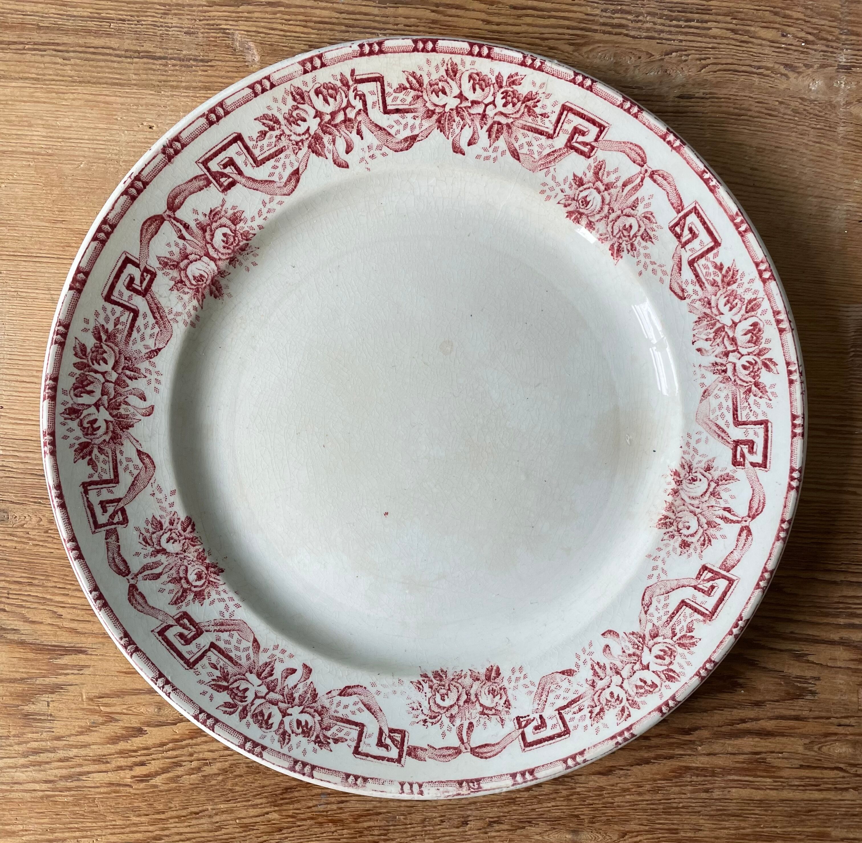 Set of 3 flat plates Iron Earth Wolf Mill & Hamage model Athens