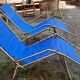 Pair of vintage folding deckchairs