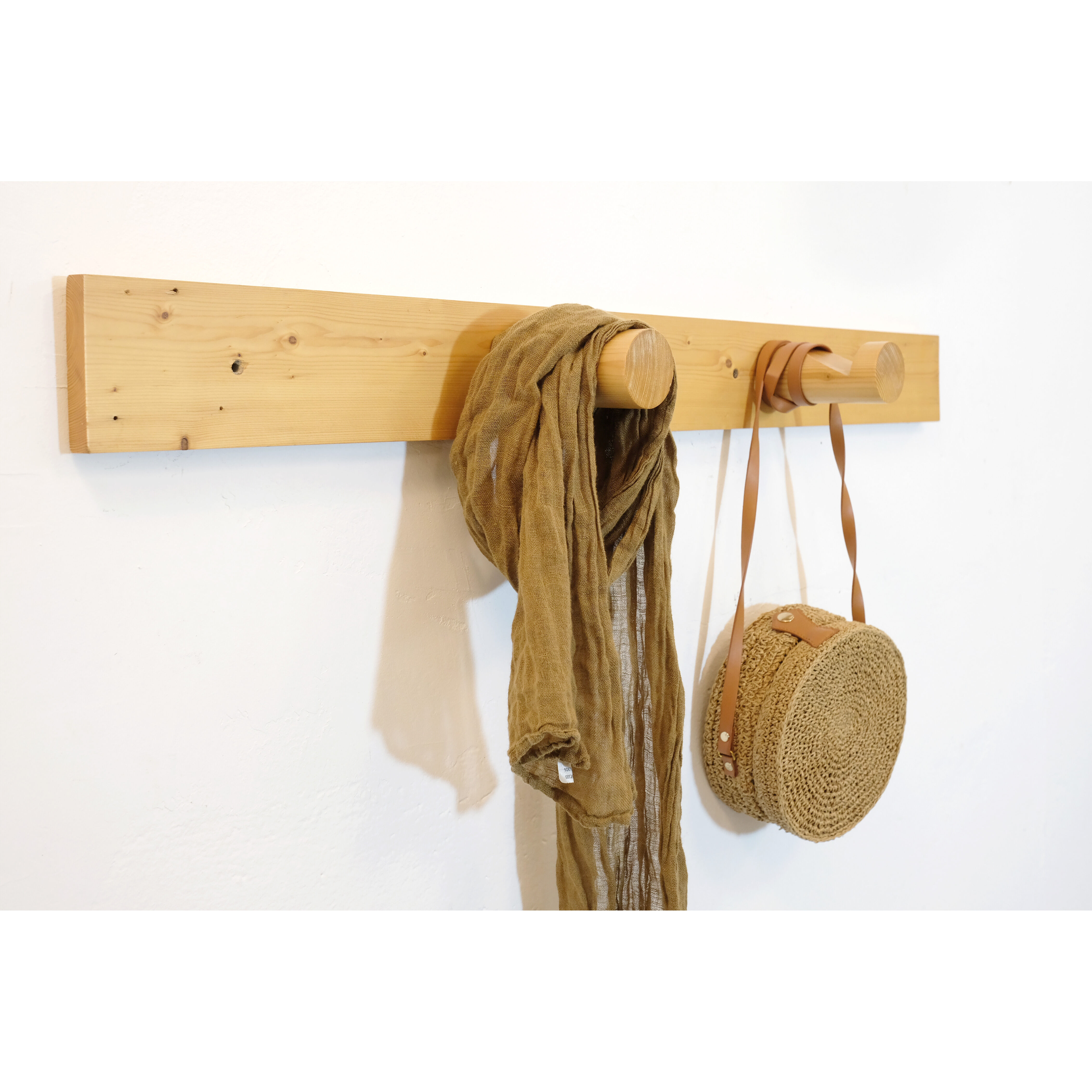 Charlotte Perriand, solid pine coat rack, 104 cm.