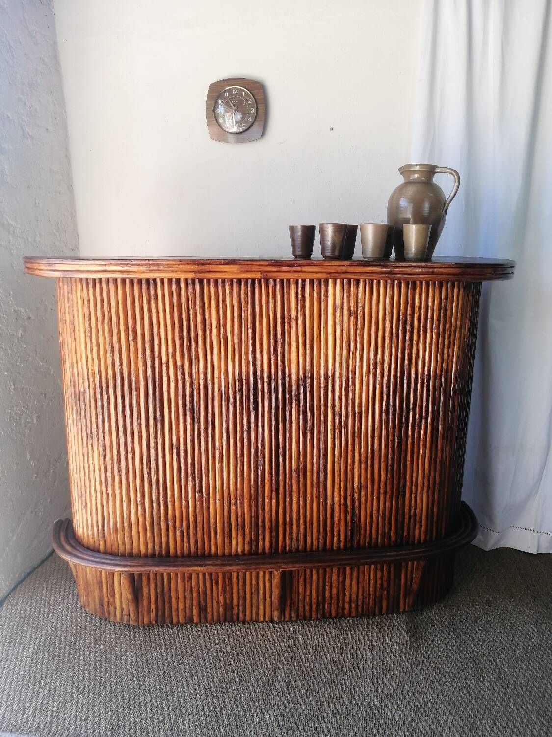 Bamboo and rattan tiki bar, 1940