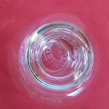 Lot 4 glasses with crystal foot St Louis chiseled patterns including 2 signed High. 14.5 cm