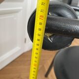 Danish design chair from the 80s, black tubular metal and faux leather.