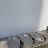 Set of 3 stainless steel dishes / small vintage dishes