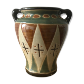 Vase enamelled earthenware