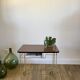 Rolling table vinyl row in formica and gold metal years 60-70