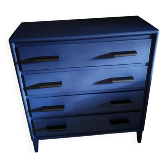 Blue designer Parisian chest of drawers