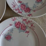 Set of 6 Saint-Amand and Hamage plates, Thalie model