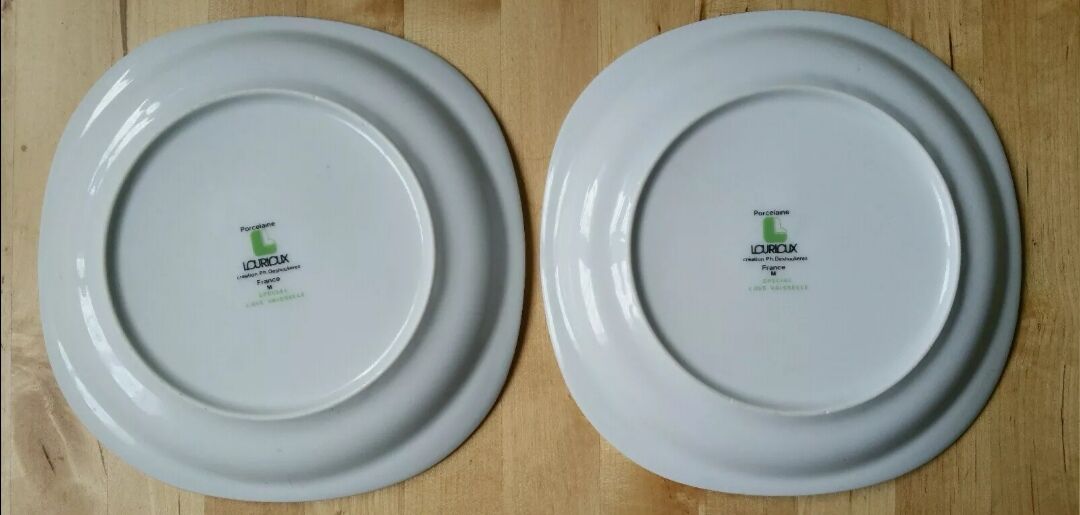 7 assiettes à dessert porcelaine fleurs roses