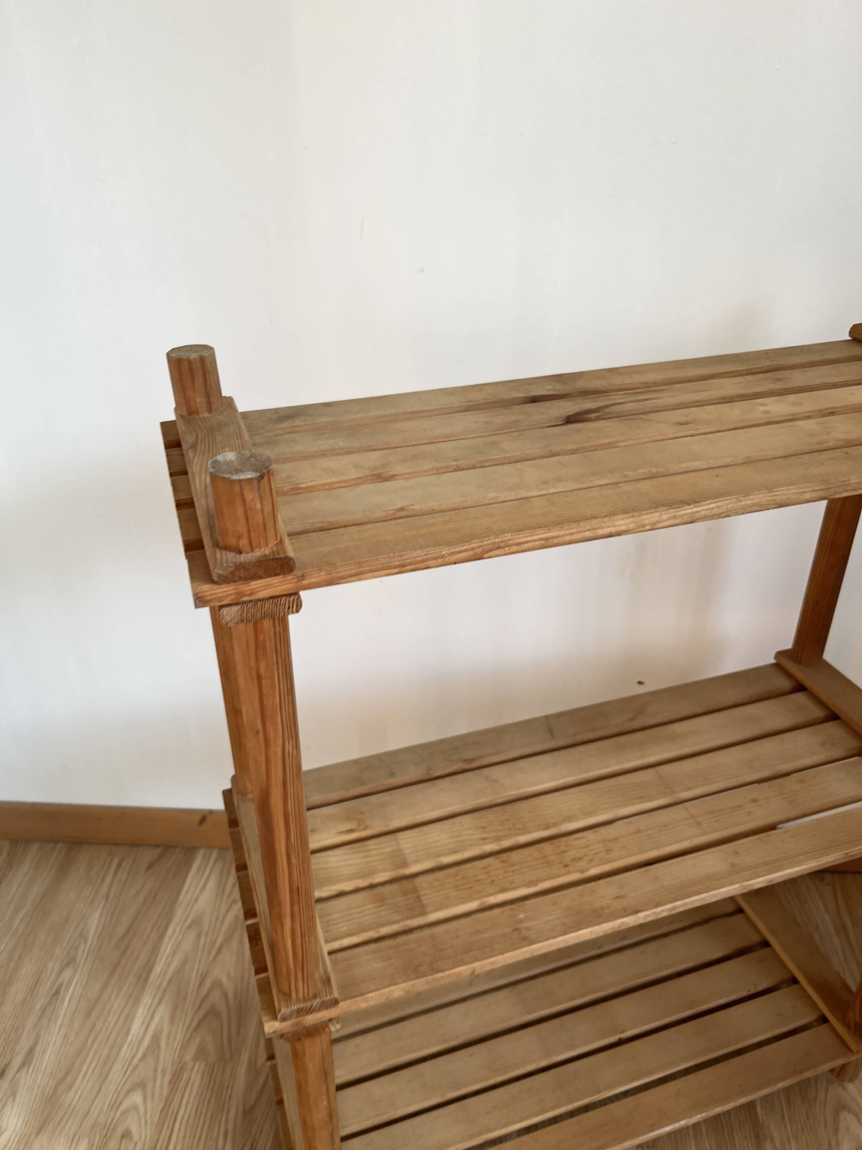 1970 pine bookshelf shelf