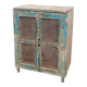 Small pantry buffet in old wood with mesh doors