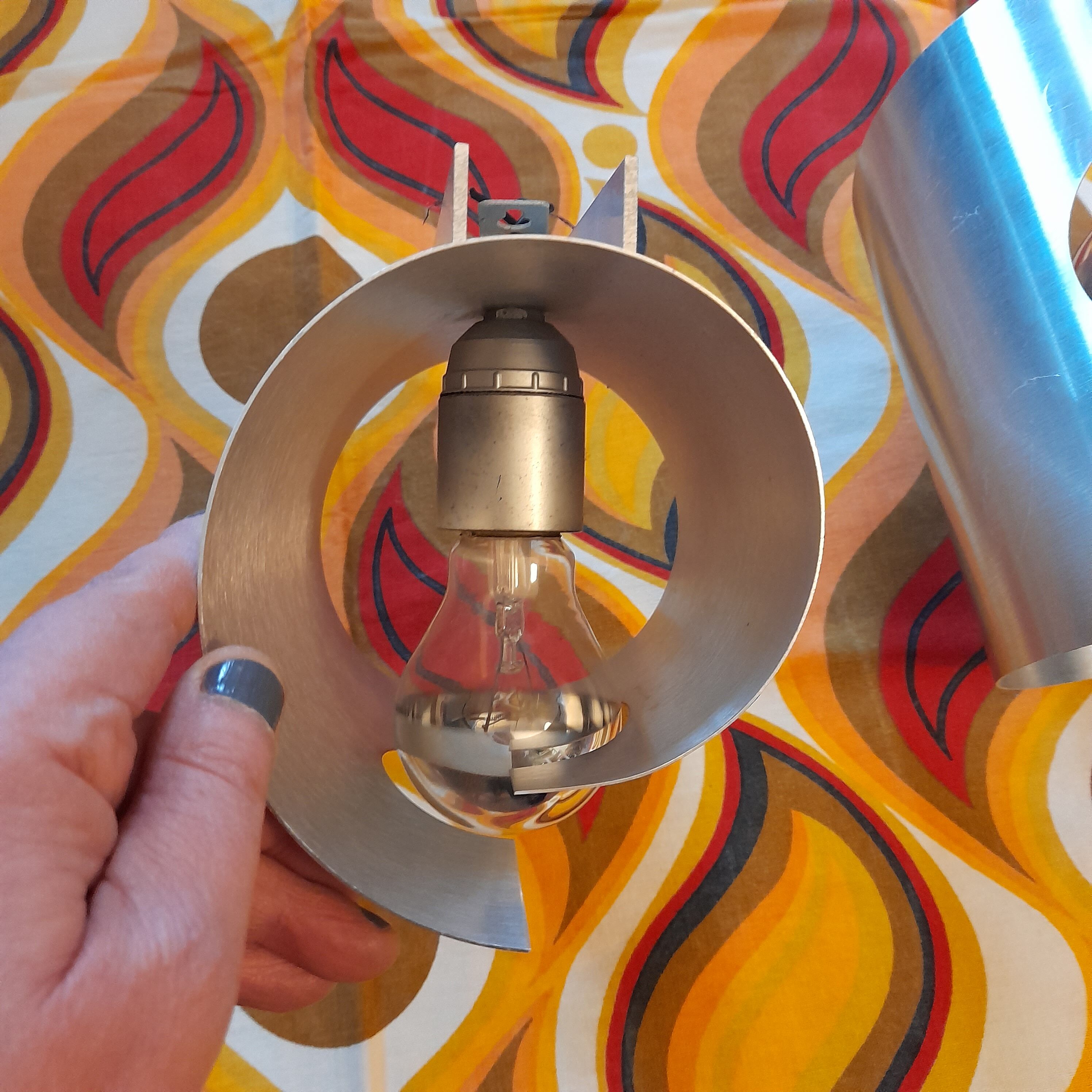 2 wall lamps space age 70s