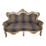 Baroque leopard canapé
