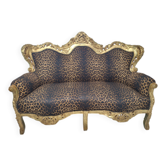 Baroque leopard canapé