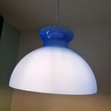 Vintage blue opaline pendant lamp