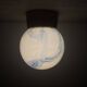 Thabur art deco marbled glass ceiling lamp , 1930s the Netherlands