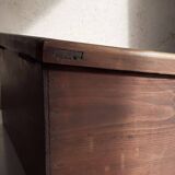 Old sloping pine display case
