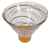 Nybro - Suède - Fait main - vase pendule - verre - cristal - années 1990