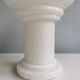 Set of 2 white glass mushroom table lamps, eighties