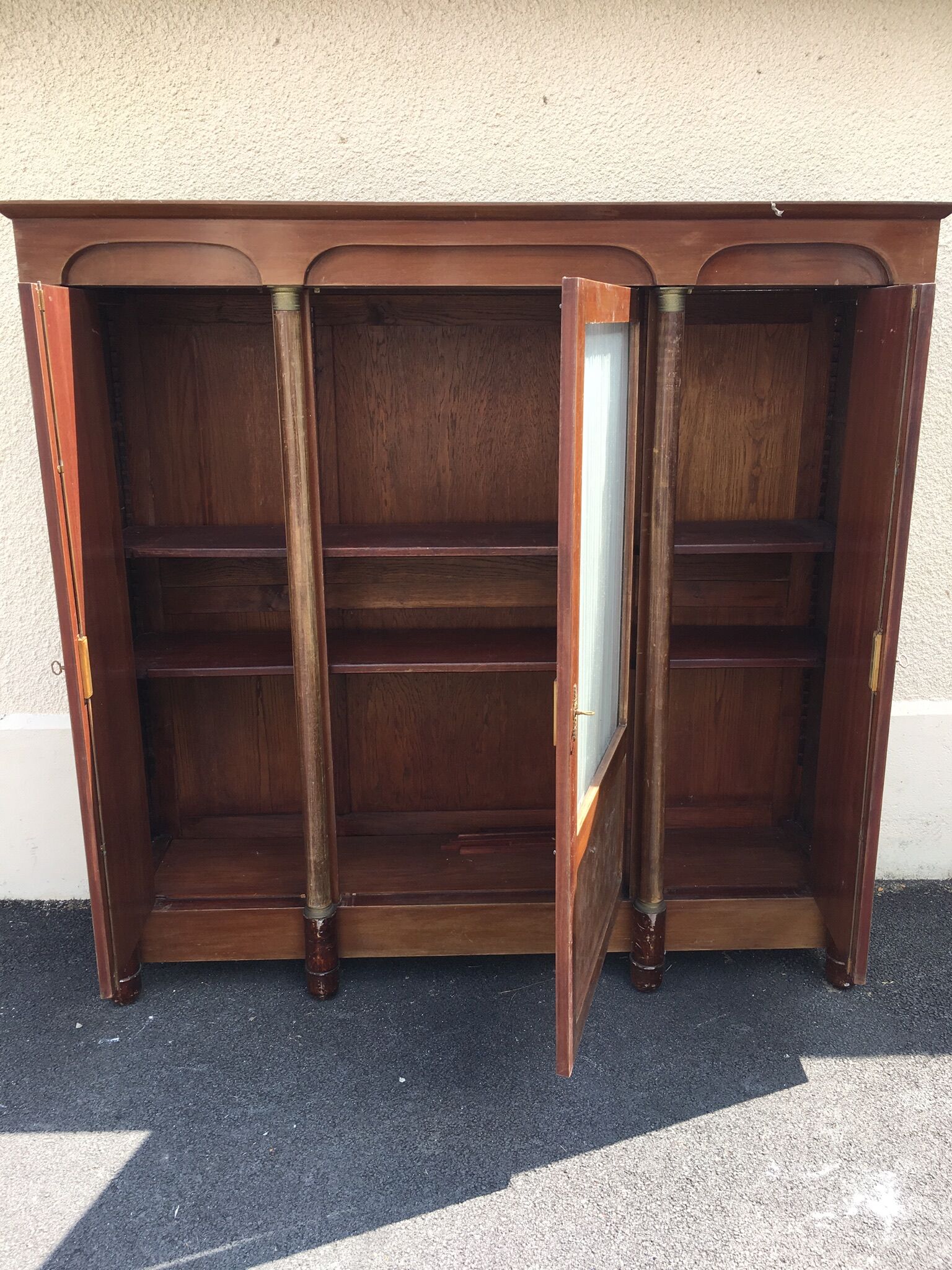 Mahogany Empire bookcase