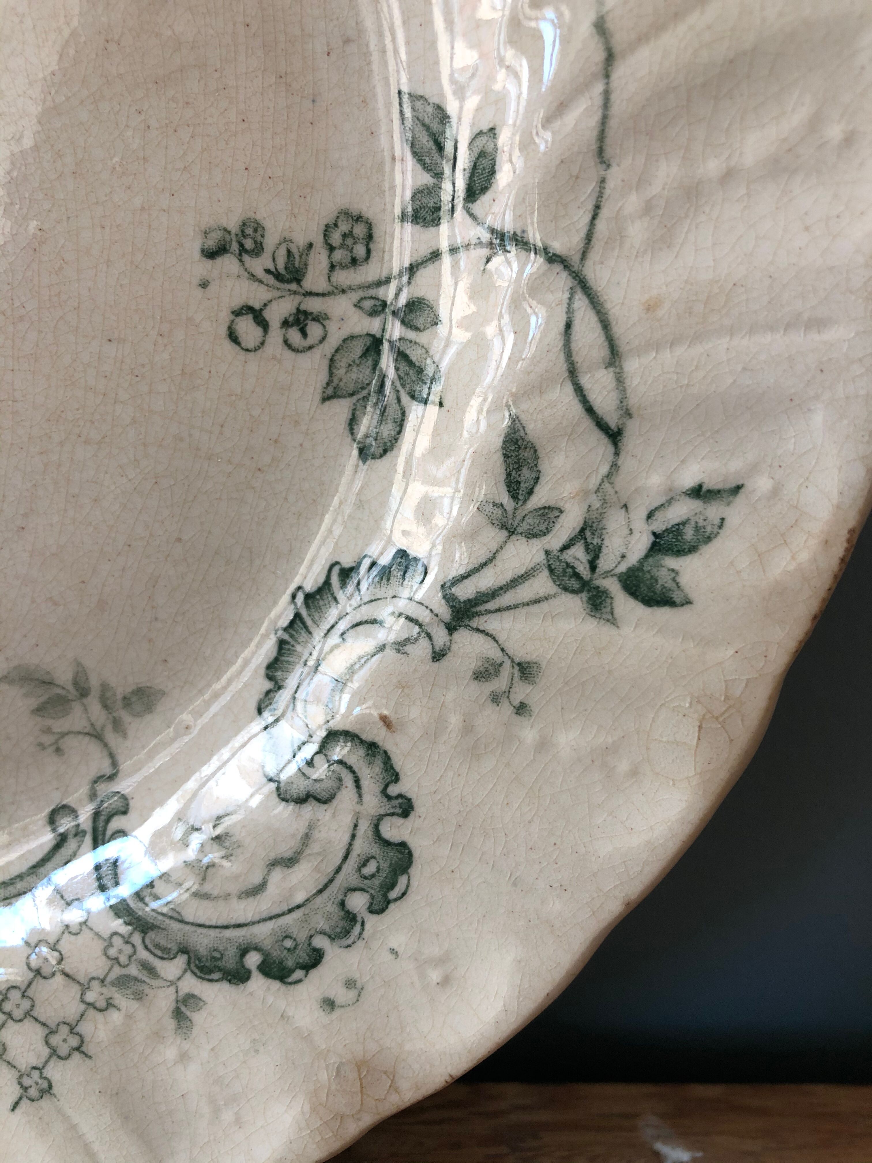 Gien lauzun opaque porcelain flat plate