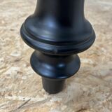 Table à manger classique en bois, pieds noirs, 12 couverts