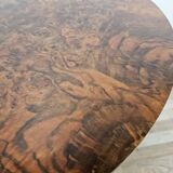 Art Decò Round Walnut Coffee Table