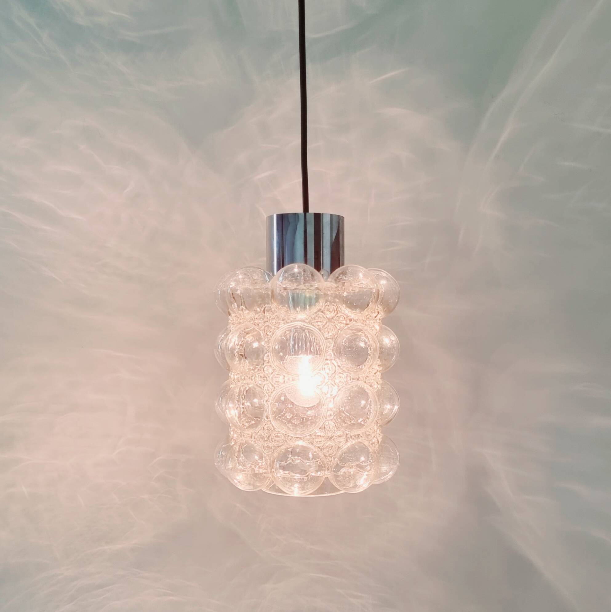 Mid-Century Modern Bubble Glass Ceiling Light/Pendant by Helena Tynell for Limburg, Germany, 1960s