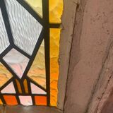 20th century Art Deco stained glass panel
