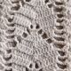 White cotton bedspread - throw with geometric chevron pattern