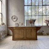 Two-sided central island counter in pine 220cm