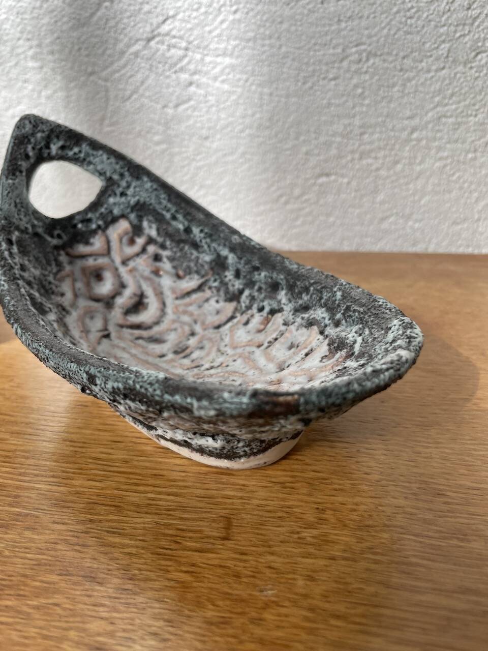 Empty ceramic pocket Fatlava Vallauris 1950